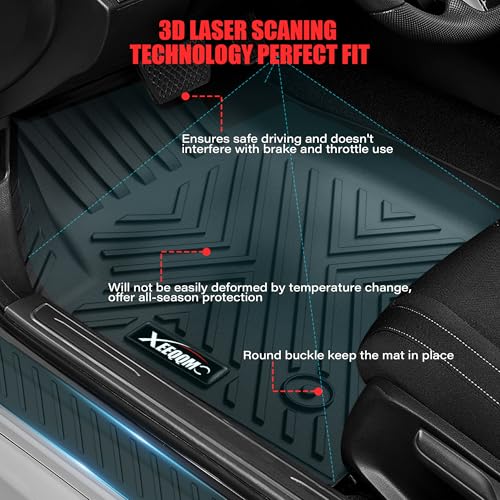 XEEQQMO Floor Mats Trunk Mat for 2024 2025 2026 Lincoln Nautilus All Weather TPE Protection Floor Liners Full Set with Cargo Liner for 2024 2025 2026 Lincoln Nautilus AccessoriesNot for Hybrid - Image 3