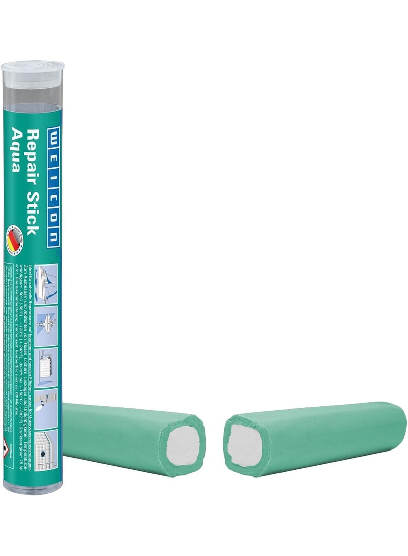 Weicon Repair Stick Aqua | 115 g | 2-component special adhesive epoxy resin fast repair of radiators, pool, maritime and underwater areas