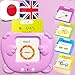 MoLingvora Bilingual Talking Flash Cards for Kids Japanese English Flashcards Children Adults 510 Sight Words ABC Alphabet Pocket Speech for Toddlers Audible Sensory Toys Japanese Pink - Image 2