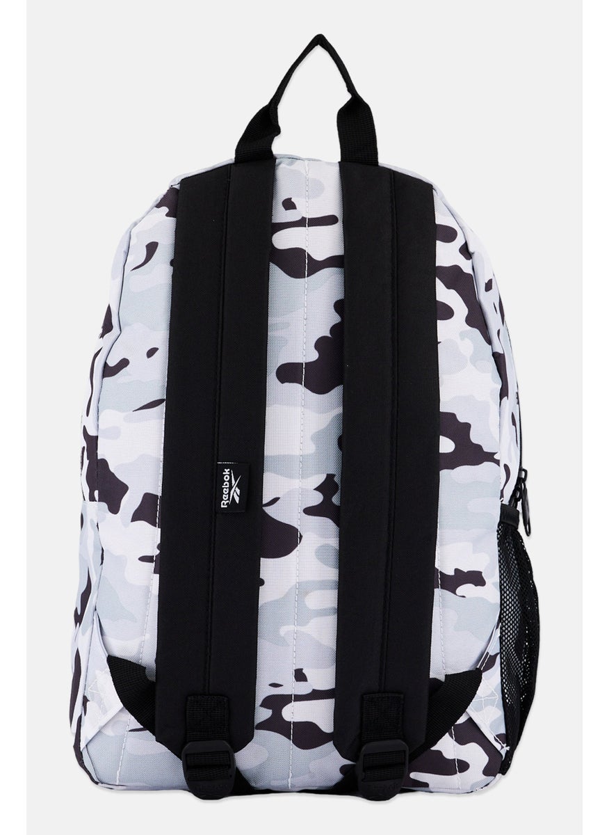 Reebok Men Brand Logo Backpack 41 H x 28 L x 12 W cm, Black/Grey  - Image 2