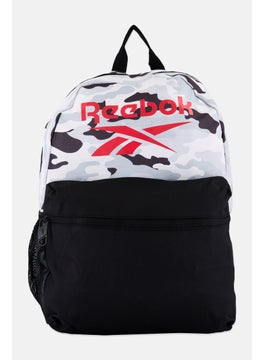 Reebok Men Brand Logo Backpack 41 H x 28 L x 12 W cm, Black/Grey  - Image 1