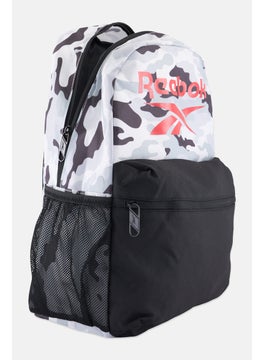 Reebok Men Brand Logo Backpack 41 H x 28 L x 12 W cm, Black/Grey  - Image 3