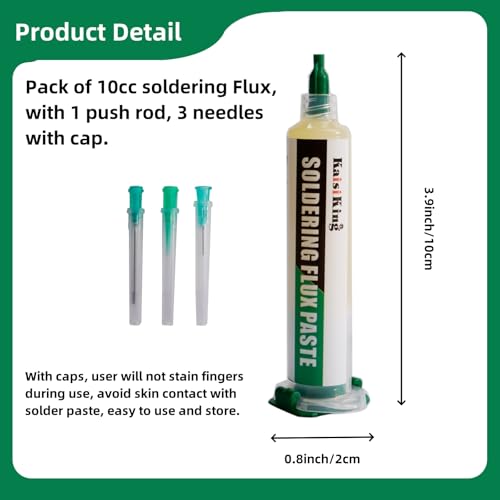 Kaisiking No Clean Soldering Flux Paste,Lead-Free Solder Flux for Electronics Soldering Rosin Flux 10cc - Image 3