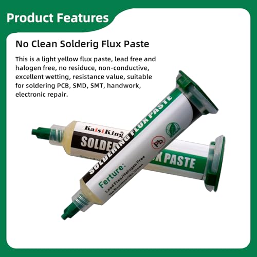 Kaisiking No Clean Soldering Flux Paste,Lead-Free Solder Flux for Electronics Soldering Rosin Flux 10cc - Image 5
