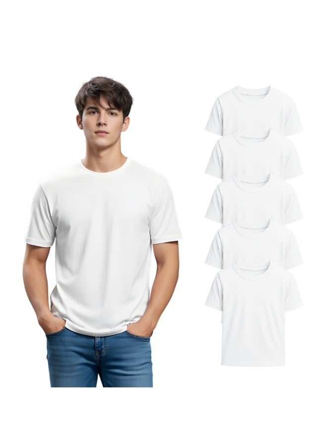 برينت شوب فور مي مجموعة مكونة من 5 تي شيرتات للرجال - تي شيرت برقبة دائرية وأكمام قصيرة - عبوة من 5 تي شيرتات برقبة دائرية - Image 1
