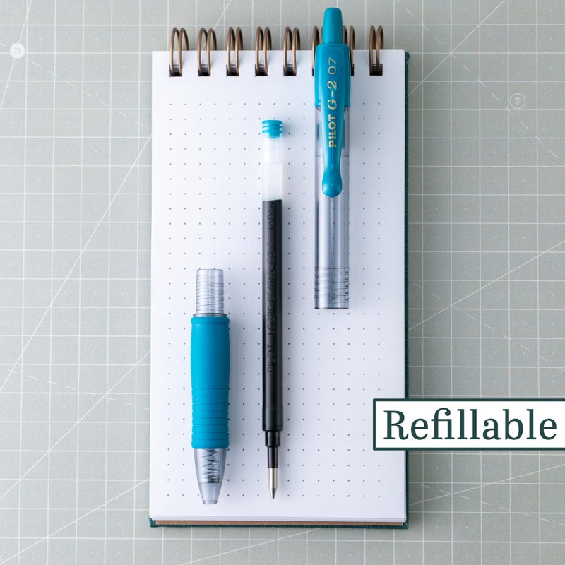 Pilot G2 Premium Refillable & Retractable Rolling Ball Gel Pens, 0.7mm Fine Point, Teal, 6-Pack - Image 2