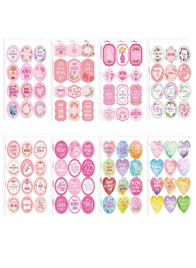 DUJAA 192PCS Mothers Day Stickers for Kids Happy Mother's Day Labels Stickers Floral Envelope Card Decorations Boxes Party Favor - Image 1