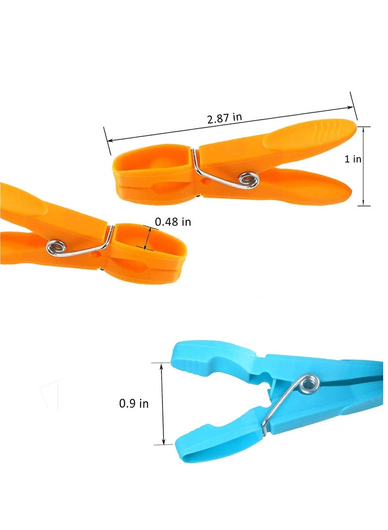 Pack of 48 Clothes Clips Plastic Peg, Colorful Heavy Duty Laundry Clips, Air Drying Clothesline Clips Clothes Pins, for Clothesline Hanging, Clothes, Laundry Kitchen and Outdoor, Clothes Windproof - Image 2