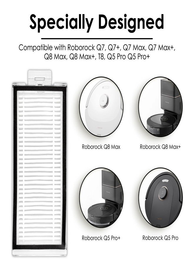 CHAIN PEAK (6 Pack) Q5 Max+ HEPA Filters Compatible With Roborock Q5 Max+, Q5 Pro, Q5 Pro+, Q8 Max, Q8 Max+, Q7, Q7+, Q7 Max, Q7 Max+, Q5 Duoroller+ Robot Vacuum, Replacement Parts Filters Upright Filters - Image 5