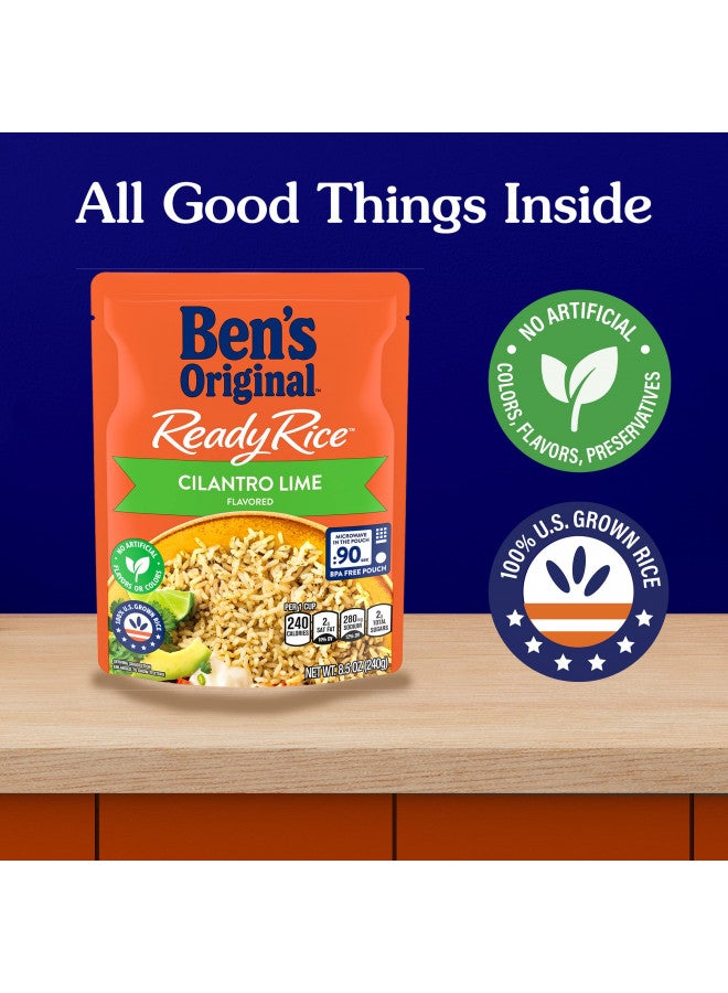 Ben's Original BEN'S ORIGINAL Ready Rice Cilantro Lime Flavored Rice, Easy Dinner Side, 8.5 OZ Pouch (Pack of 12)  - Image 4