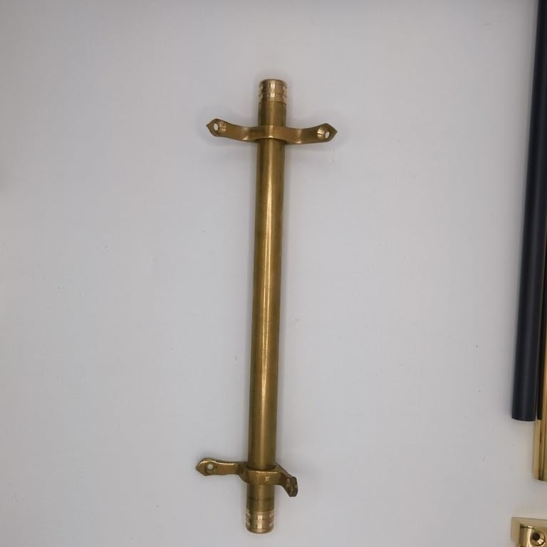 Carpet Runner Stair Rod Attachment Brackets, Brass Gallery Rails for Shelves, 40'' 33 25 35 28 48 30 Inch Stair Carpet Runner Holder Clips Solid Cast Brass, Custom Size (13pcs 66cm(26in)) - Image 2