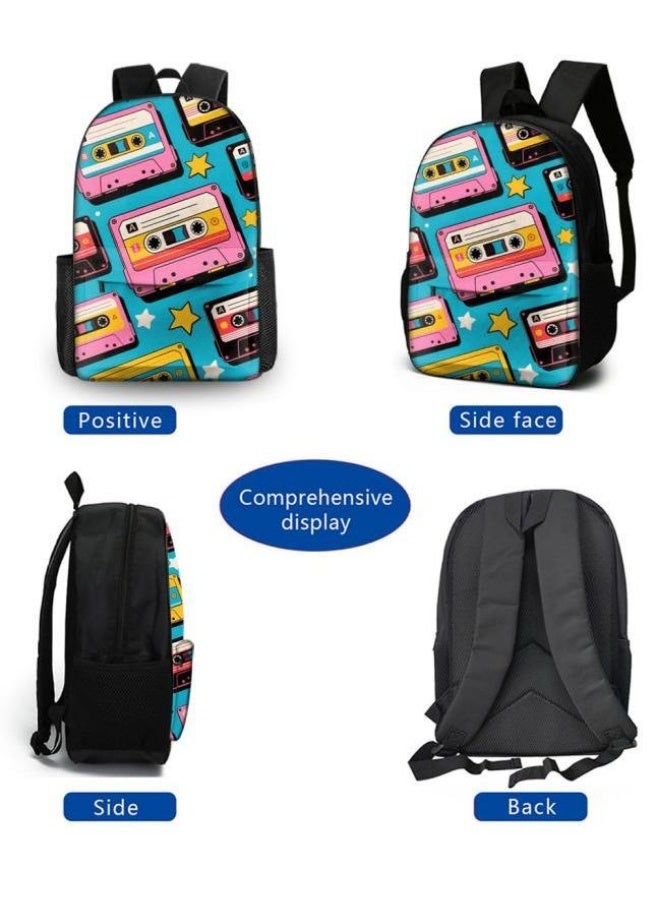 [Super new special offer] Cartoon theme bag three-piece set | double-shoulder + hand-held + storage pen bag | gift self-use good-looking - 620  - Image 3