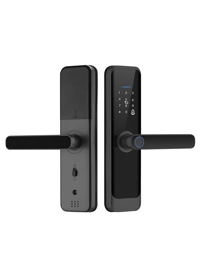 milano Milano Bailey Smart Lock – Advanced Keyless Electronic Door Lock, Fingerprint + Code + Card + key , Secure Home Access, Easy Installation, Touchscreen, Remote Control Compatible Left-Black  - Image 1