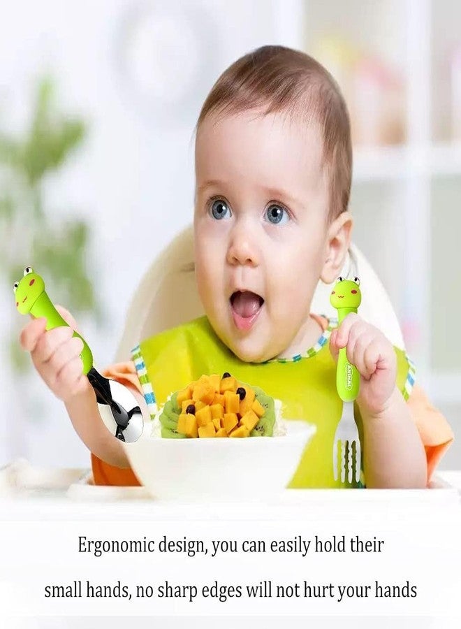 FASHRAMP Cartoon-Themed Kids Cutlery Set – Stainless Steel Fork & Spoon with Hygiene Case - Image 5