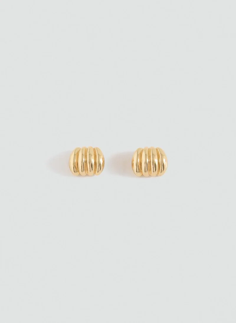 MANGO Embossed hoop earrings