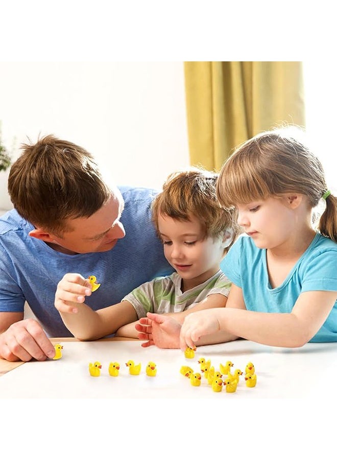 YJ 100 Pcs Mini Resin Ducks, Tiny Ducks Set for Potted Miniature Decoration, Garden Aquarium Potted, Garden Dollhouse, Cake Decoration, DIY Slime Kit, Craft Charms Party Toys - Image 5