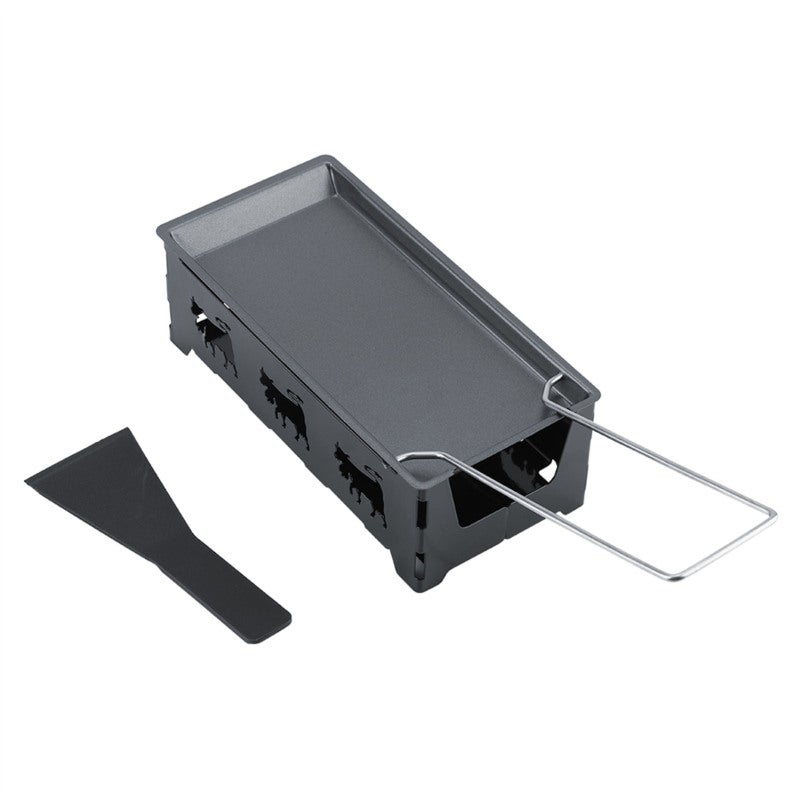Mini Raclette Set: 1-Piece Premium Carbon Steel Non-Stick Cheese Melter - High Temperature Resistant Foldable Handle Portable Cheese Raclette for Home Camping Tabletop Use - Image 5