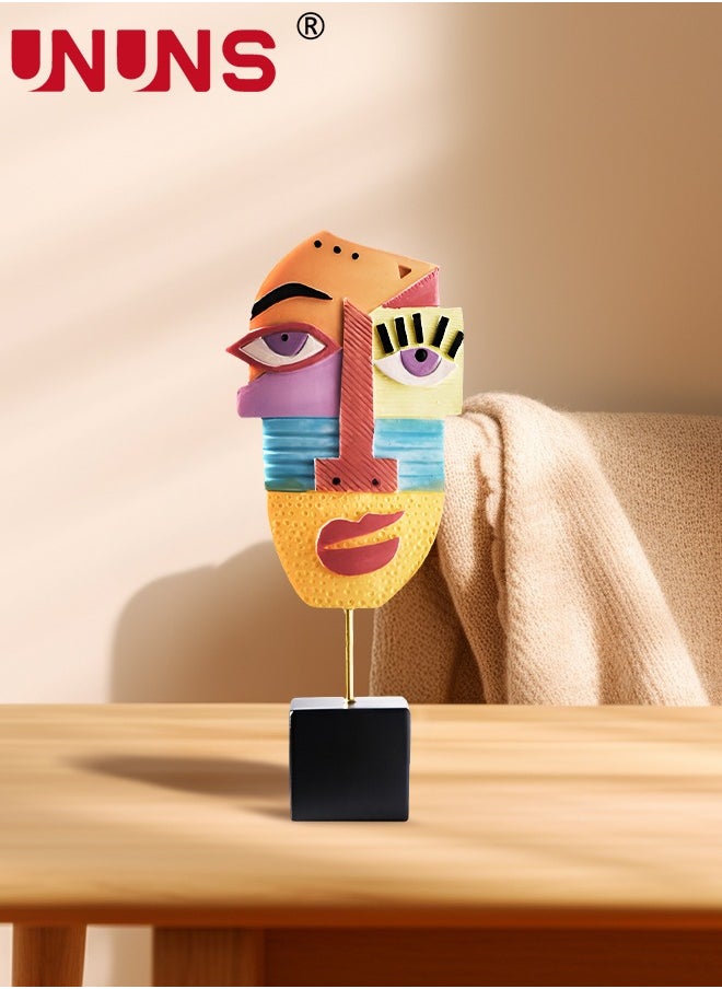 UNUNS Abstract Sculpture For Decor,Handcrafted Statues Resin Abstract Sculpture For Home,African Art Tribal Figurines Decorations For Bookshelf,TV Stand,Living Room  - Image 1