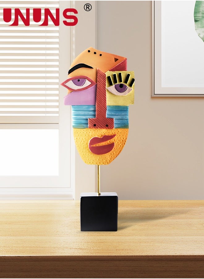 UNUNS Abstract Sculpture For Decor,Handcrafted Statues Resin Abstract Sculpture For Home,African Art Tribal Figurines Decorations For Bookshelf,TV Stand,Living Room  - Image 4