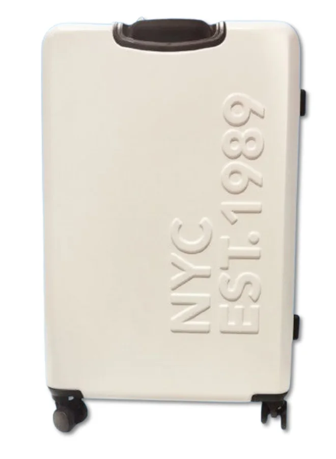 DKNY DKNY and NYC EST.1989 Hardside Luggage on Wheels for Unisex | Ultra Lightweight ABS on with Spinner Wheels 4 Color White