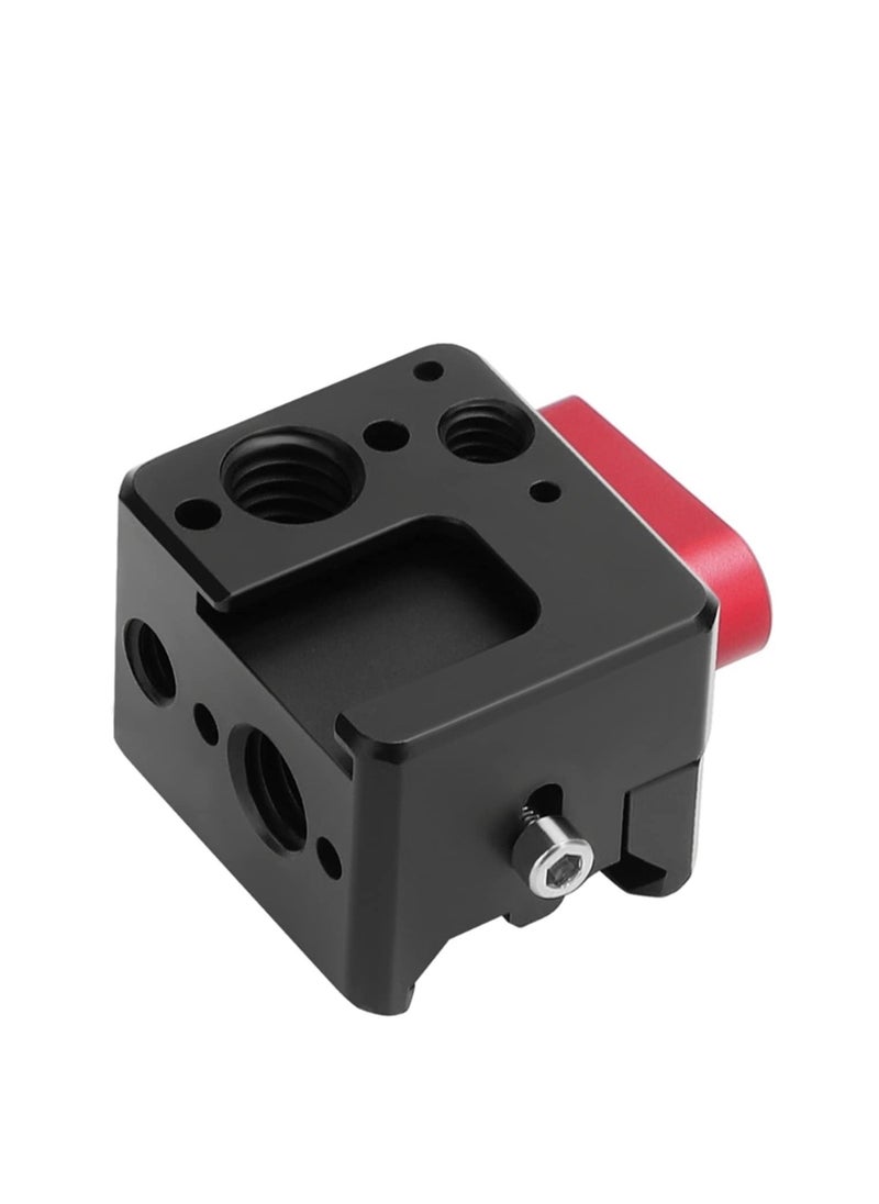 Generic - Mounting Plate CNC Extension Mount Holder 1/4" Screw Hole 3/8" Thread Cold Shoe Positioning Block for Dji Ronin RS3/RS3 PRO/RS2/RSC2 Handheld Stabilizer - Image 1
