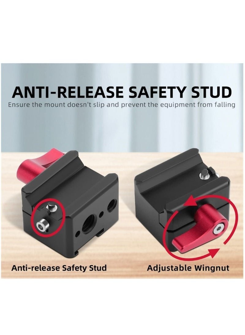 Generic - Mounting Plate CNC Extension Mount Holder 1/4" Screw Hole 3/8" Thread Cold Shoe Positioning Block for Dji Ronin RS3/RS3 PRO/RS2/RSC2 Handheld Stabilizer - Image 1