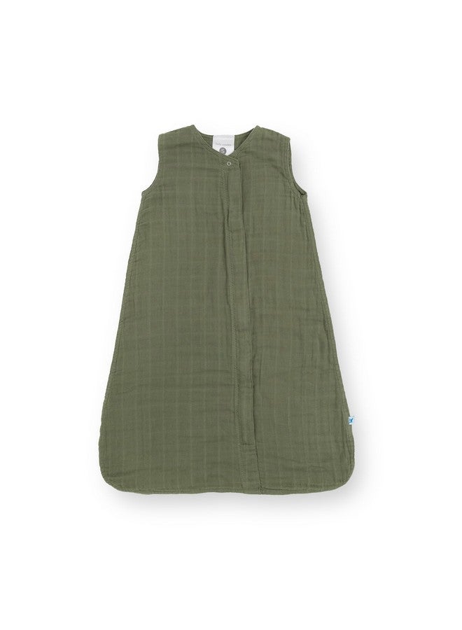 ليتل يونيكورن كيس نوم فاخر من قماش موسلين ليتل يونيكورن، من عمر ١٨ إلى ٢٤ شهرًا، بوزن ١.١ توغ | قطن موسلين ناعم وجيد التهوية لنوم أكثر أمانًا | سحاب ثنائي الاتجاه (لون السرخس) - Image 1