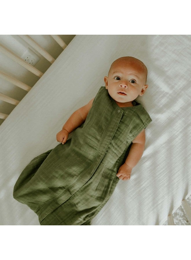 ليتل يونيكورن كيس نوم فاخر من قماش موسلين ليتل يونيكورن، من عمر ١٨ إلى ٢٤ شهرًا، بوزن ١.١ توغ | قطن موسلين ناعم وجيد التهوية لنوم أكثر أمانًا | سحاب ثنائي الاتجاه (لون السرخس) - Image 5