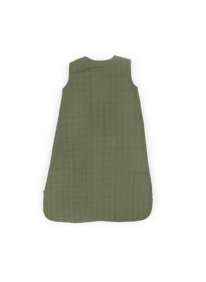 ليتل يونيكورن كيس نوم فاخر من قماش موسلين ليتل يونيكورن، من عمر ١٨ إلى ٢٤ شهرًا، بوزن ١.١ توغ | قطن موسلين ناعم وجيد التهوية لنوم أكثر أمانًا | سحاب ثنائي الاتجاه (لون السرخس) - Image 3