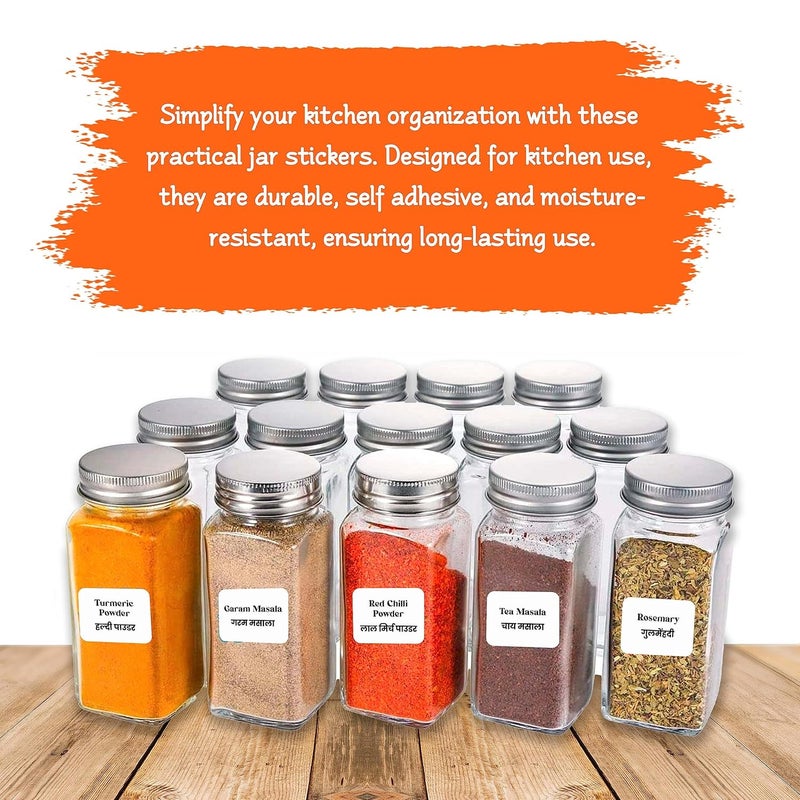 Inkware White Waterproof Vinyl Stickers for Decals Craft, Kitchen Jar containers Labels, Mason Jars Glass Bottles (Pacl of 150- (2 Inch x 1.5 Inch) - Image 5