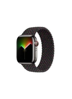 M MIAOYAN M MIAOYAN Suitable for iwatch45mm/42mm Apple smart watch rainbow belt woven single-circle watch belt sports Apple smart watch strap black 