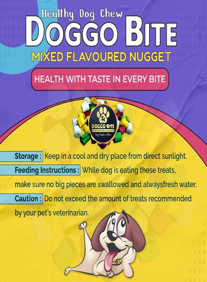 DOGGO BITE Rawhide Mix Chewable Nuggets-Dog Treats, 900 Gram,All Life Stages - Image 4