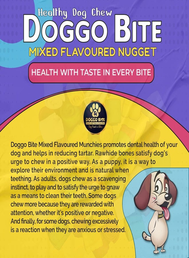 DOGGO BITE Rawhide Mix Chewable Nuggets-Dog Treats, 900 Gram,All Life Stages - Image 5