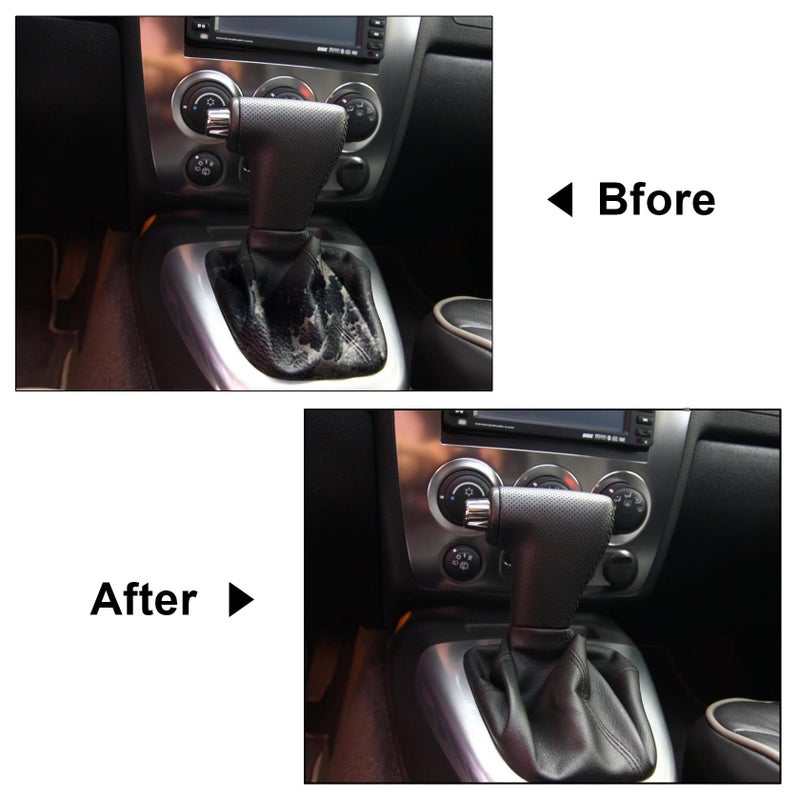 FZJDSD Leather Shifter Boot Shift Cover Black Compatible with Hummer H3 Automatic 2005 2006 2007 2008 2009 2010 2011 - Image 1