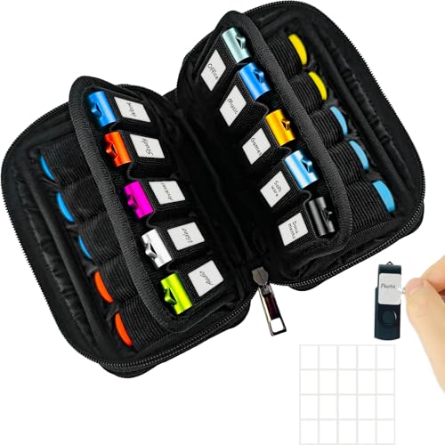 JBOS Flash Drive Case 20 Slots USB Storage Case JBOS USB Holder Storage Bag for USB Flash Drive Electronic Accessories Organizer for USB Flash Drive, USB Case, Thumb Drive Caes, Jump Drive Case - Image 1