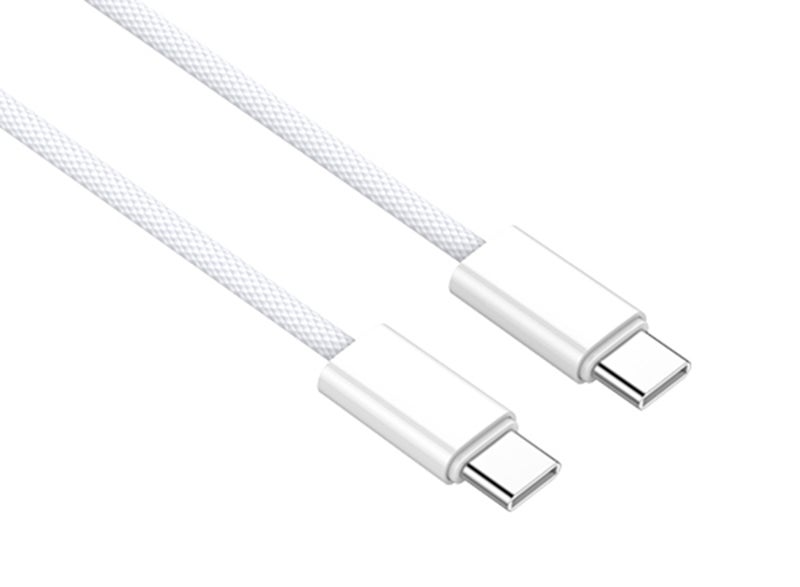 BLITZ CC65W 1M Type-C to Type-C Cable - 65W PD, High Performance - White