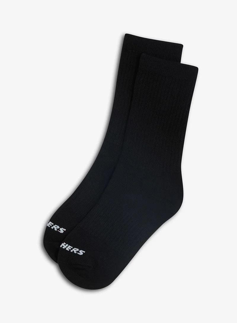 SKECHERS 3 Pack Non-Terry Crew Socks