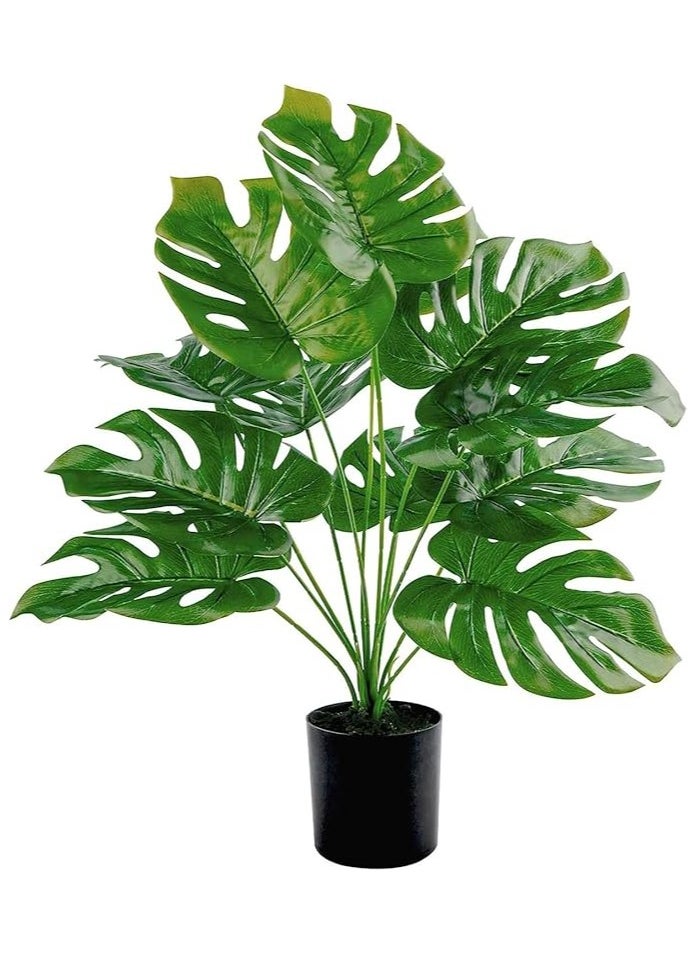 TYCOM Artificial Tree Fake Plants Fake Trees Faux Plants Indoor Realistic Plants for Office Home Room Store Decor Height 60 CM Monstera.  - Image 1