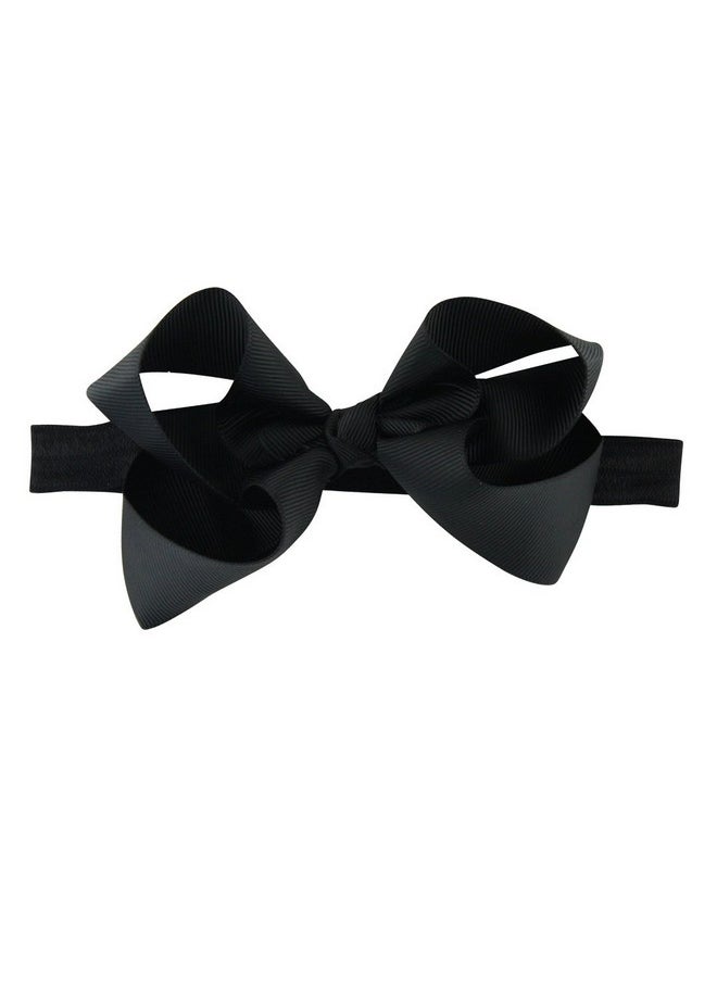 RuffleButts RuffleButts® Girls Black Bow Headband - One Size  - Image 1