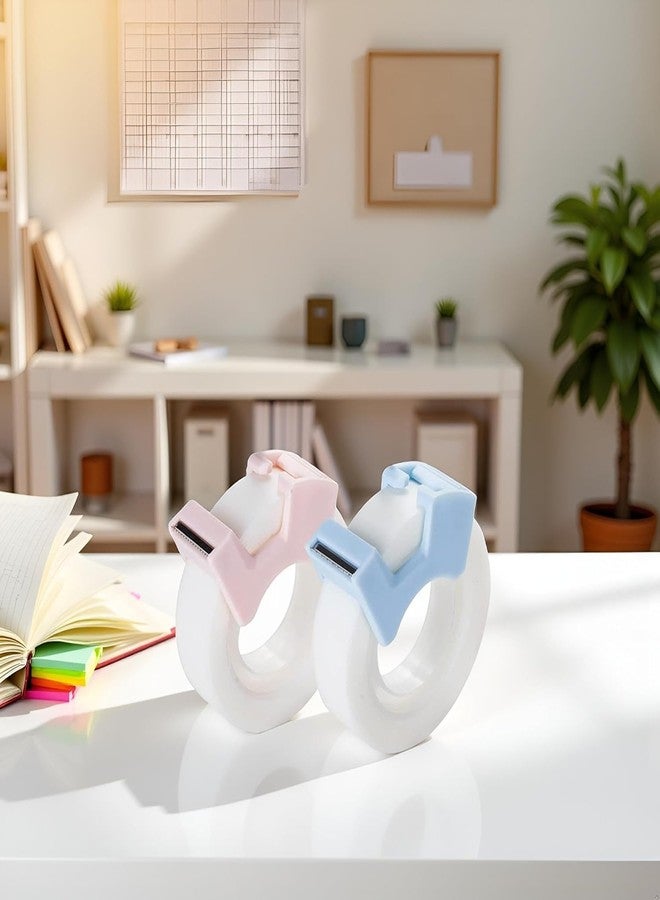 WaigN 2Pcs Multifunctional Invisable Tape Set with Refillable Tape Dispenser Writable Tape Office School Stationery Supplies Tape Dispenser Refill Rolls Holder Core Desktop, Office Tape Dispensers - Image 5