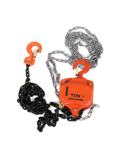 Hand Chain Block Hoist-1Ton 3m- Portable Heavy-Duty Corrosion Resistant Manual Chain Pulley Block -for Lifting, Rigging, and Material Handling -in Construction Warehouses Workshops and Garages