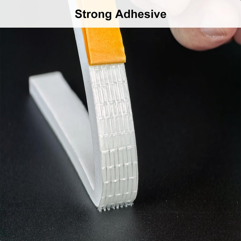 Topiverse Weather Stripping Door Seal Strip, Strong Adhesive, Weatherproof, Reduce Noise, Gap Filler, Foam Insulation Tape for Doors and Windows (1/2 in x 1/4 in x 13 Ft), White - Image 3