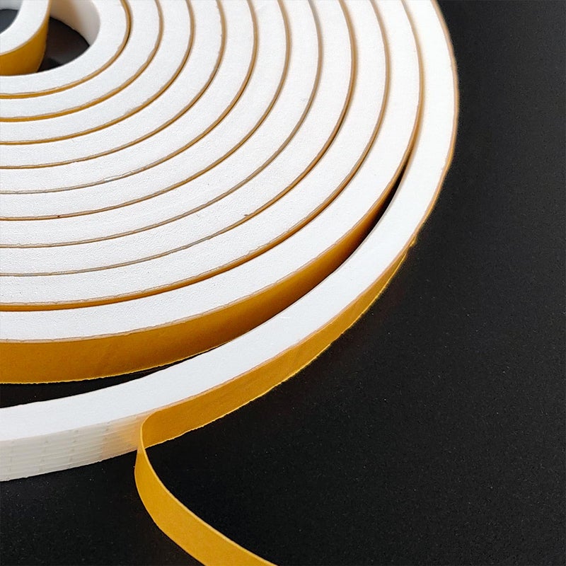 Topiverse Weather Stripping Door Seal Strip, Strong Adhesive, Weatherproof, Reduce Noise, Gap Filler, Foam Insulation Tape for Doors and Windows (1/2 in x 1/4 in x 13 Ft), White - Image 1