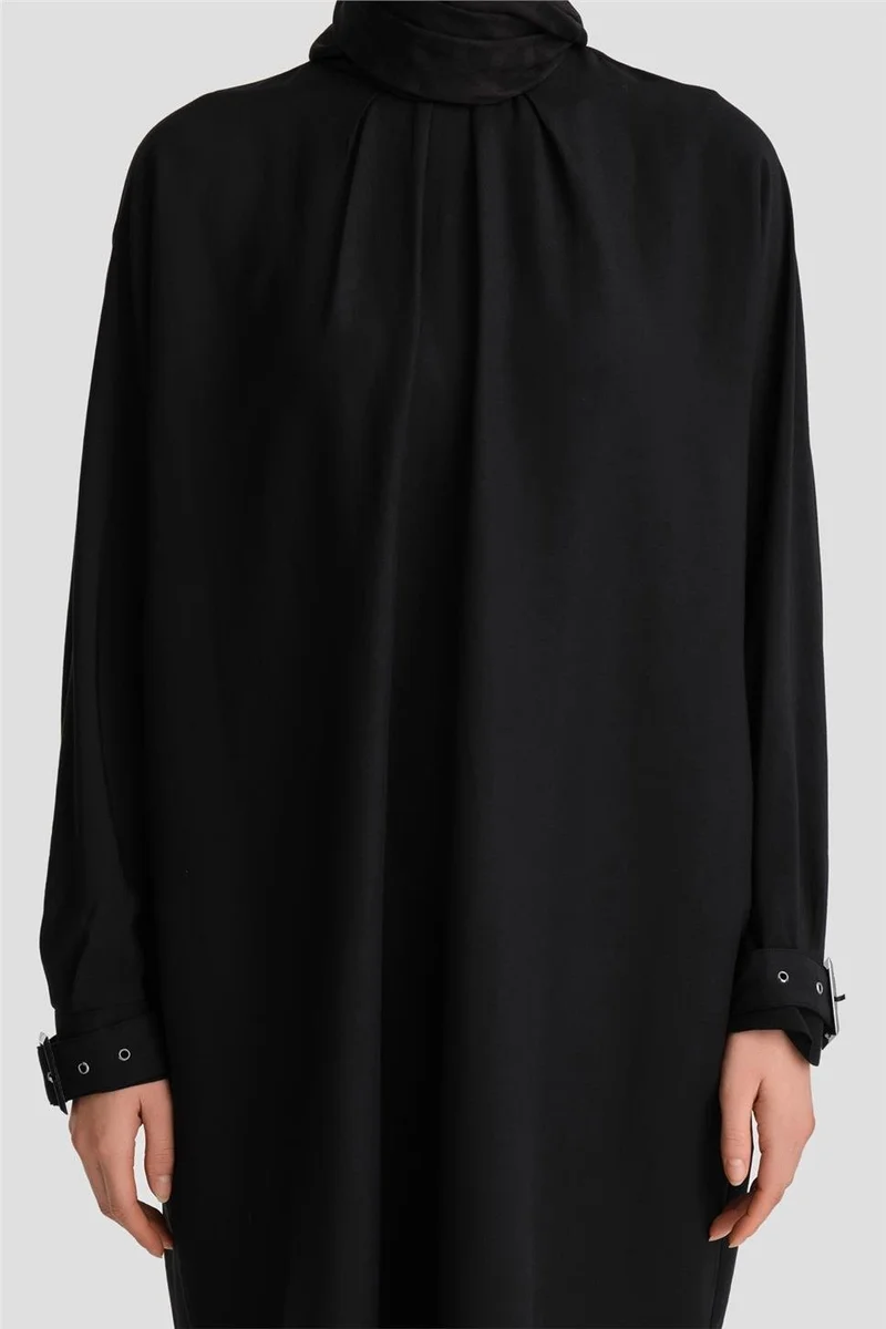 ARMINE Sleeve Buckled Tunic Dress 24K4314 Black