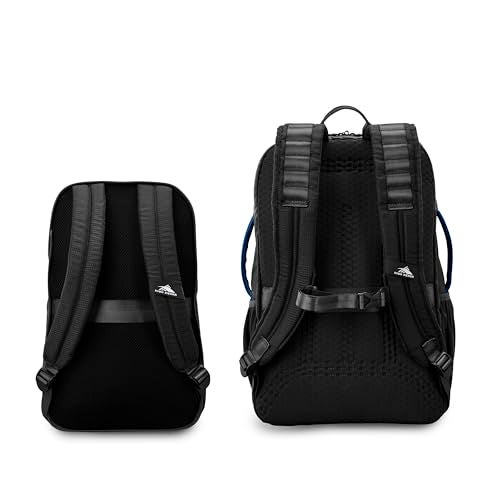 High Sierra Hi-Life 3-in-1 Convertible Backpack - Features Removable Daypack, Stack-It Strap, Adjustable Sternum Strap, Fleeced Pocket For Scratch Protection, Dual Water Bottle Pockets - Black/Blue - Image 3