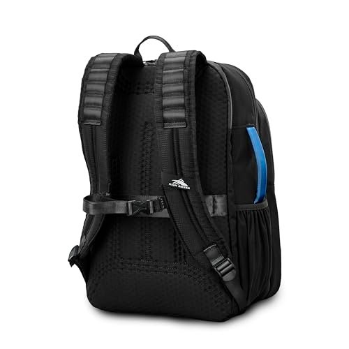 High Sierra Hi-Life 3-in-1 Convertible Backpack - Features Removable Daypack, Stack-It Strap, Adjustable Sternum Strap, Fleeced Pocket For Scratch Protection, Dual Water Bottle Pockets - Black/Blue - Image 4