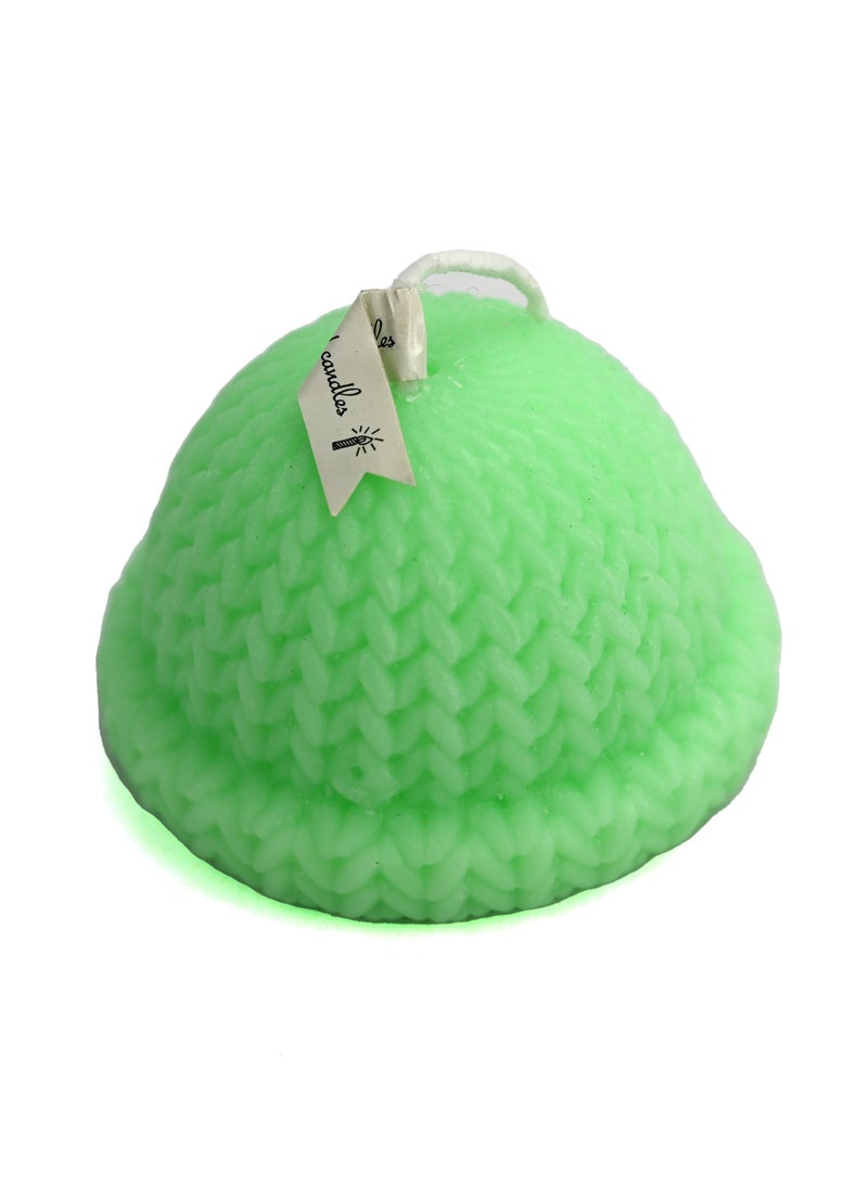 Beanie Hat Shaped Scented Candle Pomelo/ Aesthetic Candle Scented for Home, Office, Living Room / Aromatherapy candles/ Home Decoration Scented Candles/ Citrus Scented Candles Gift (Green) 