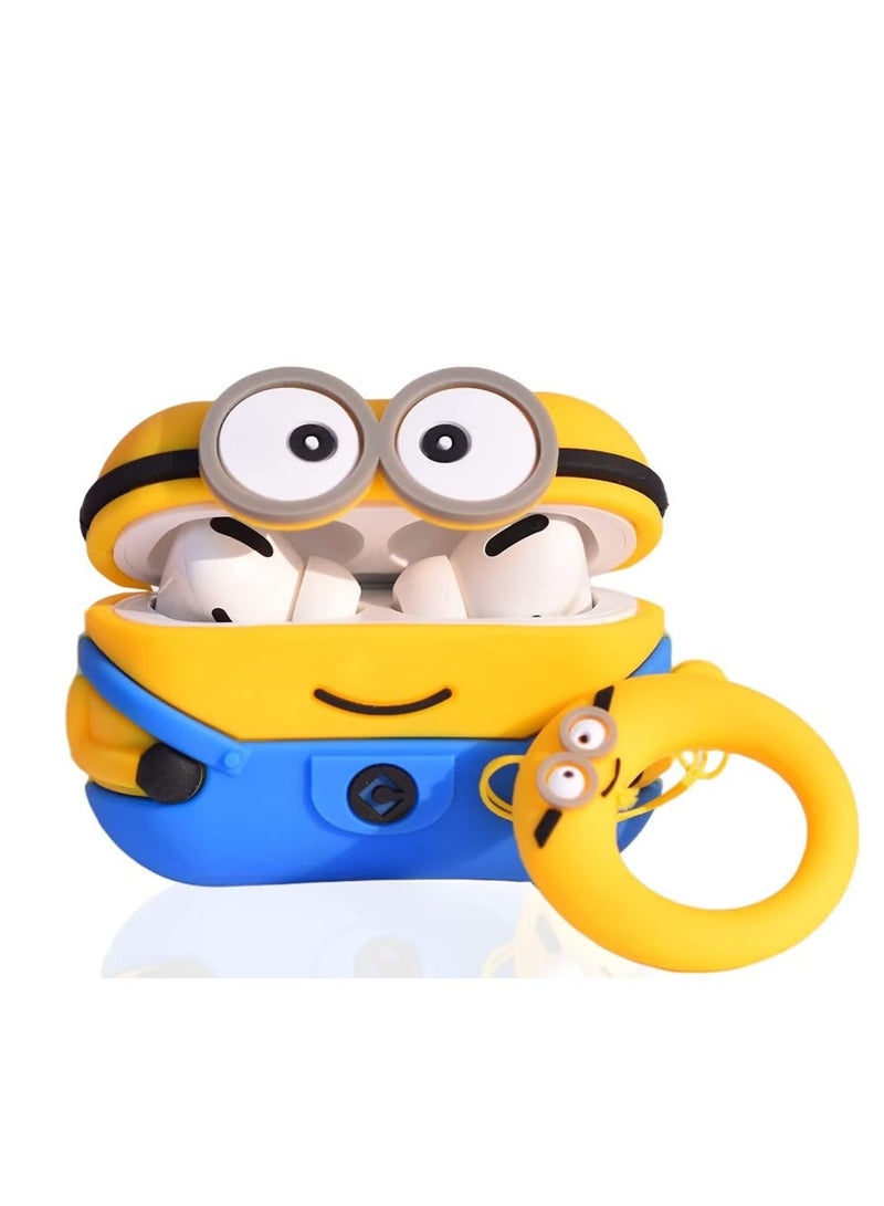 Case Soft Silicone Shockproof Cover for Apple Airpods 4 New 3D Cute Cartoon Creative Fun Case Skin with Keychain Design