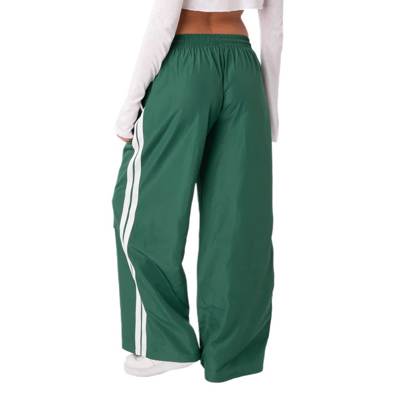 KMBANGI Women Striped Track Pants Elastic Waist Straight Leg Sweatpants Joggers Wide Leg Side Stripes Pants with Pockets(Leisure Green,S) - Image 3