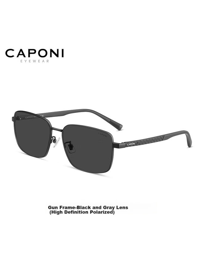 Caponi Polarized Sungl For Men, Carbon Fiber Gl, Specially Designed For Driving, Uv Protection, Sun Protectio - Image 1